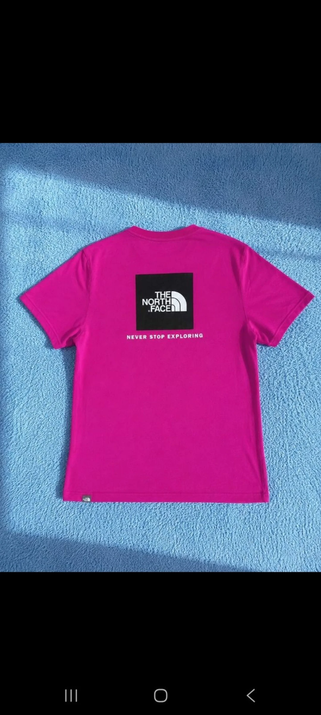 Camiseta The North Face Hombre Talla M Fucsia Logo Grande Original – photo 2